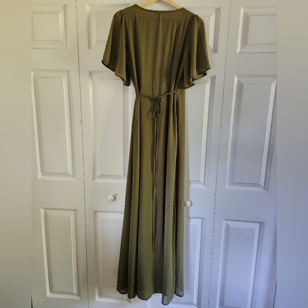 Baltic Born Ivy Wrap Dress - Olive - Picture 5 of 7